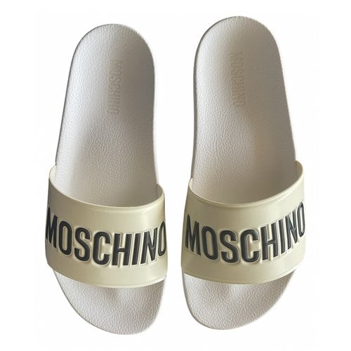 Pre-owned Moschino Sandals In White