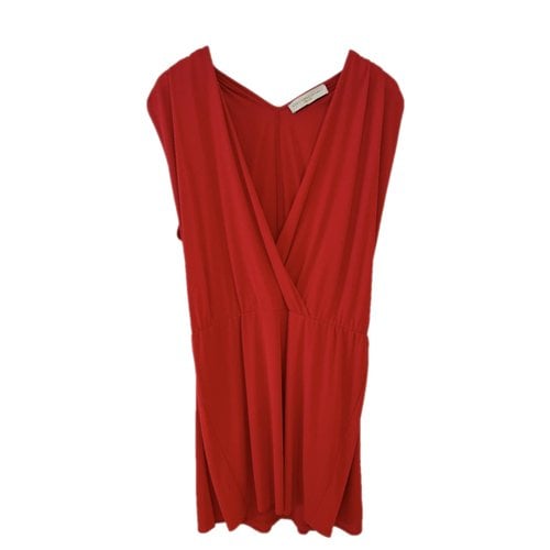 Pre-owned Stella Mccartney Silk Mini Dress In Red