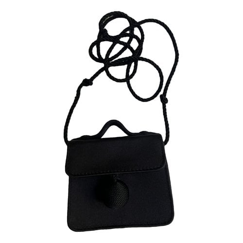 Pre-owned Fendi Silk Clutch Bag In Black