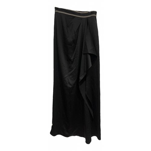 Pre-owned Peter Pilotto Silk Maxi Skirt In Black