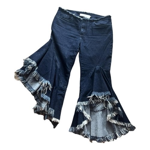 Pre-owned Marques' Almeida Trousers In Blue