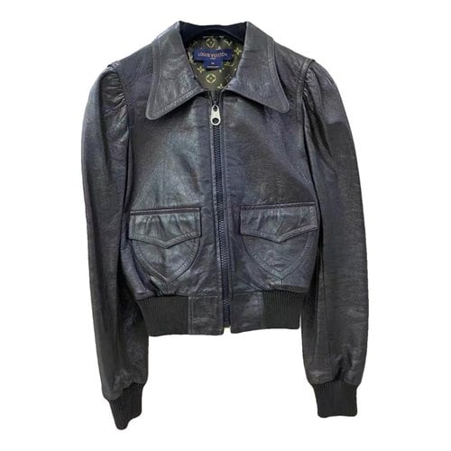 Pre-owned Louis Vuitton Leather Jacket In Brown