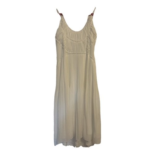 Pre-owned Reiss Mid-length Dress In White
