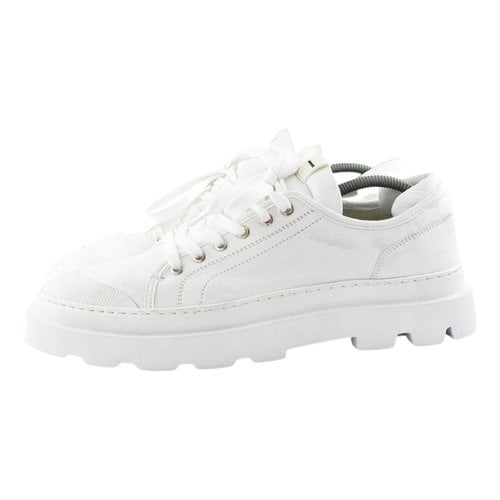 Pre-owned Nubikk Leather Low Trainers In White