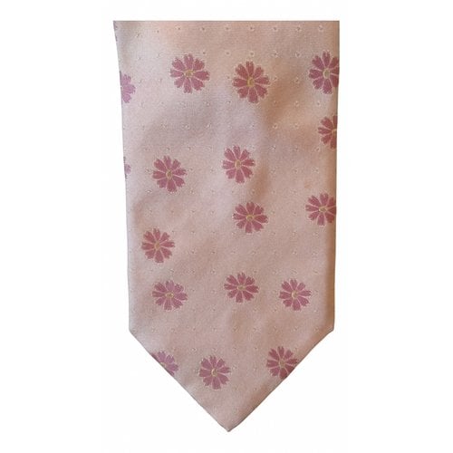 Pre-owned Kenzo Silk Tie In Pink