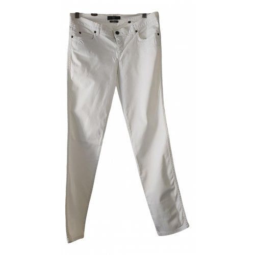 Pre-owned Mcq By Alexander Mcqueen Straight Jeans In White