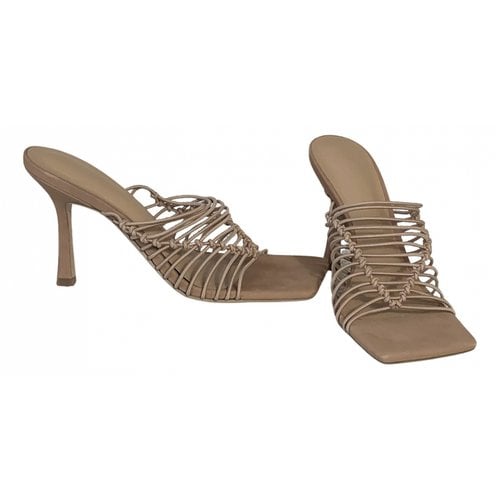 Pre-owned Tony Bianco Leather Sandal In Beige