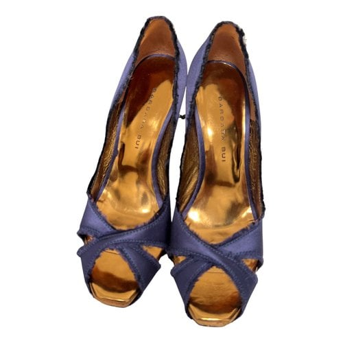 Pre-owned Barbara Bui Cloth Sandals In Blue