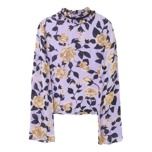 Pre-owned Ganni Blouse In Purple