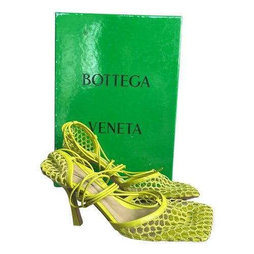 Pre-owned Bottega Veneta Cloth Heels In Green