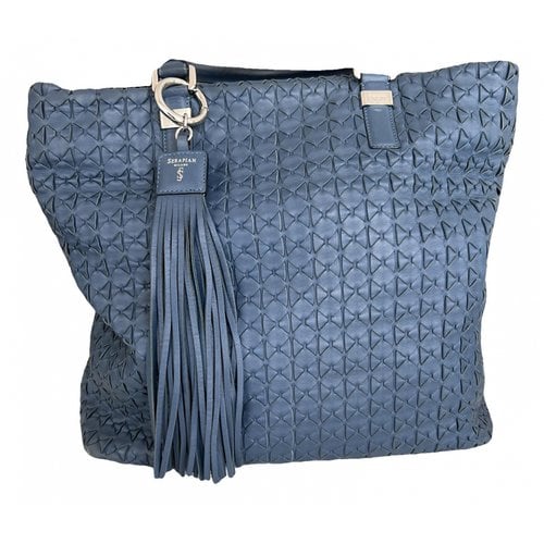 Pre-owned Serapian Leather Handbag In Blue