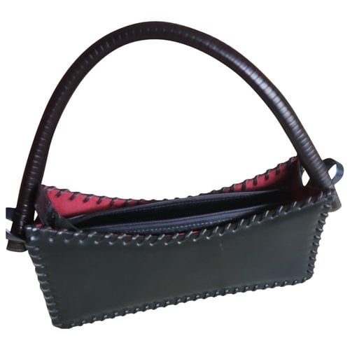 Pre-owned Kenzo Leather Handbag In Black