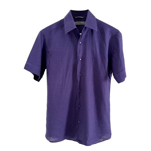 Pre-owned Karl Lagerfeld Linen Shirt In Purple