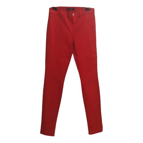 Pre-owned J Brand Straight Pants In Red