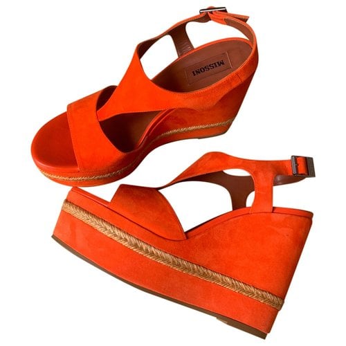 Pre-owned Missoni Sandals In Orange