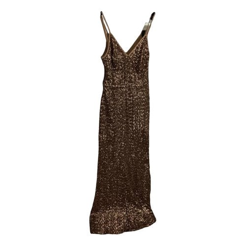 Pre-owned Elisabetta Franchi Glitter Maxi Dress In Other