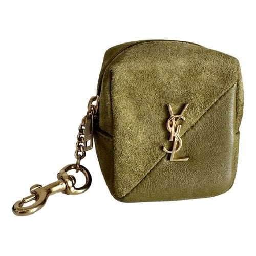 Pre-owned Saint Laurent Leather Purse In Green