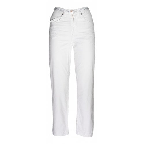 Pre-owned Valentino Slim Pants In White
