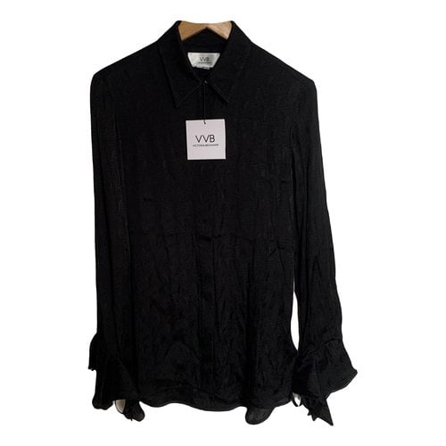 Pre-owned Victoria Beckham Silk Shirt In Black