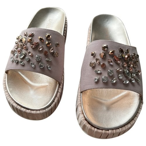 Pre-owned Le Silla Leather Sandals In Pink