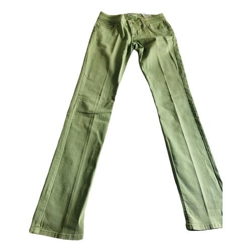 Pre-owned Liujo Straight Pants In Green