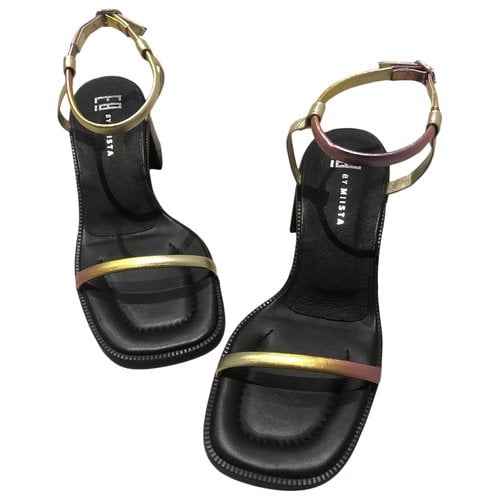 Pre-owned Miista Leather Sandal In Metallic