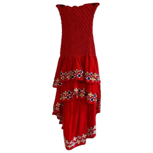 Pre-owned Alexis Mid-length Dress In Red