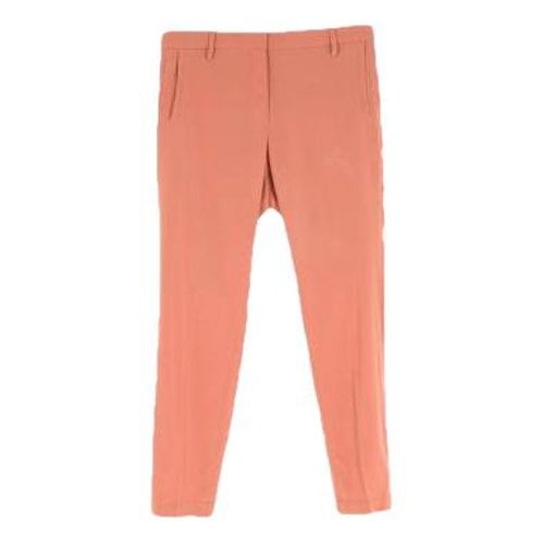 Pre-owned Brunello Cucinelli Silk Trousers In Orange