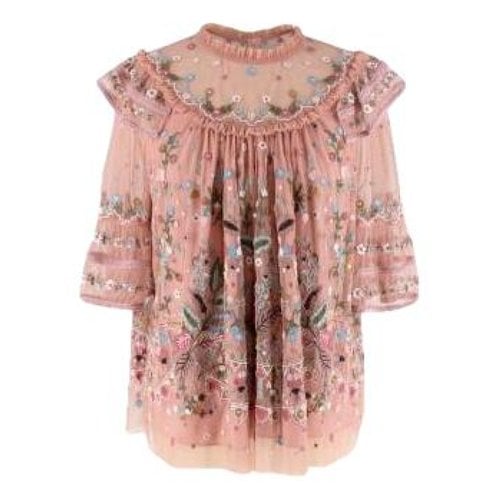 Pre-owned Needle & Thread Top In Pink