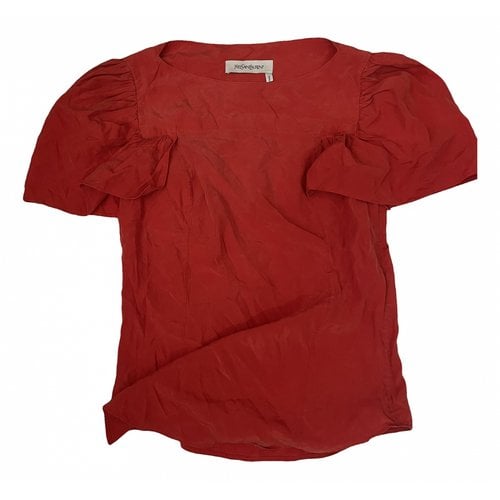 Pre-owned Saint Laurent Blouse In Red