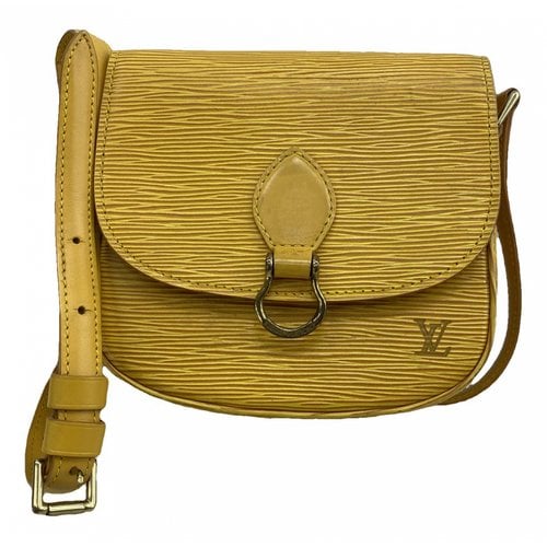 Pre-owned Louis Vuitton Saint Cloud Vintage Leather Crossbody Bag In Yellow