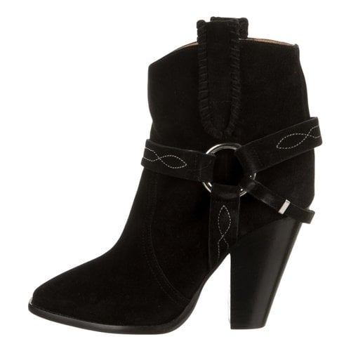 Pre-owned Isabel Marant Étoile Western Boots In Black