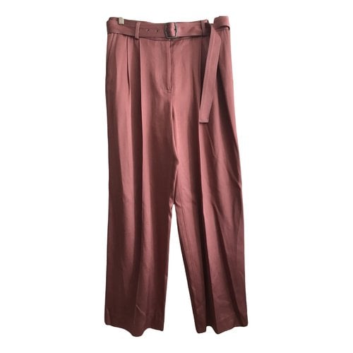 Pre-owned Sies Marjan Wool Trousers In Pink