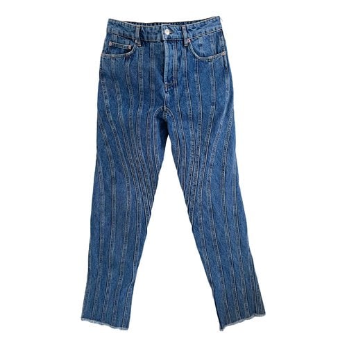 Pre-owned Mugler Bootcut Jeans In Blue