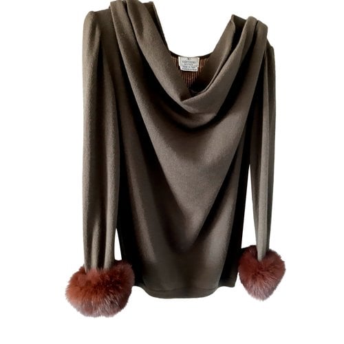 Pre-owned Valentino Cashmere Knitwear In Brown