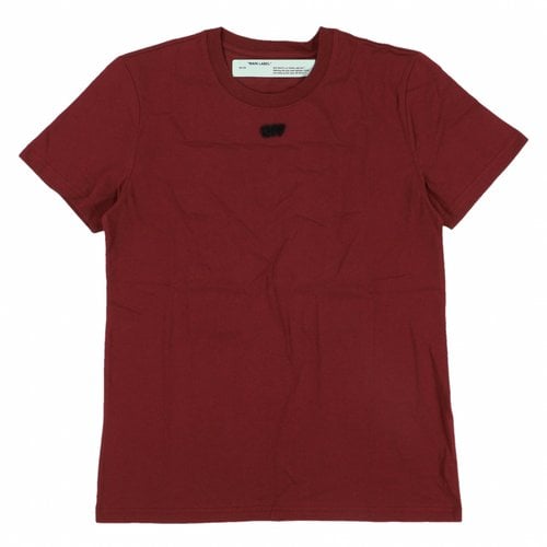 Pre-owned Off-white T-shirt In Burgundy