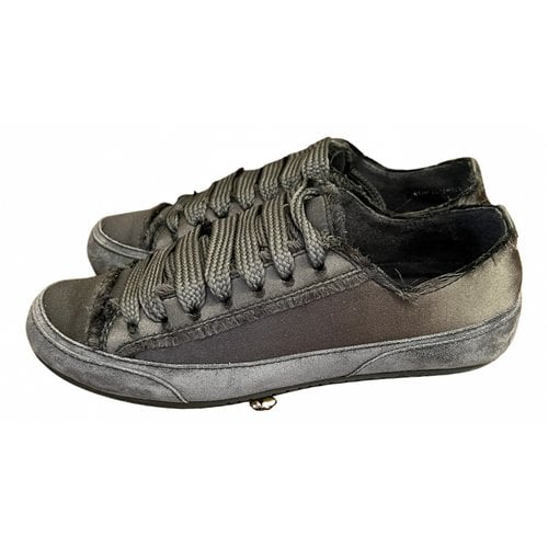 Pre-owned Pedro Garcia Cloth Trainers In Black