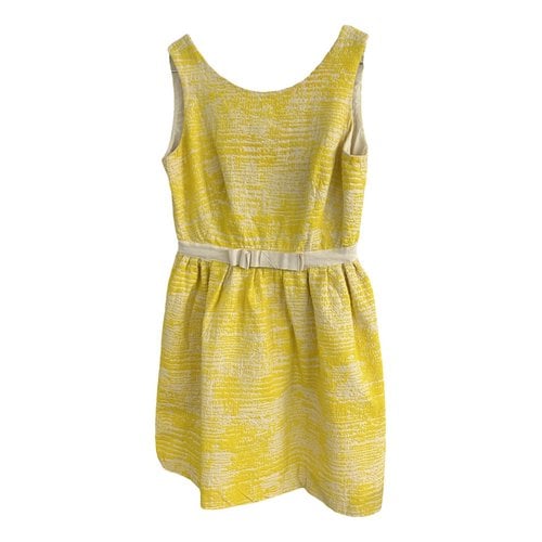 Pre-owned Paule Ka Mini Dress In Yellow