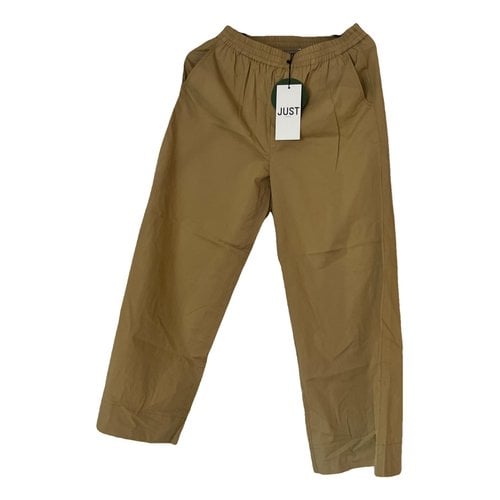 Pre-owned Just Female Trousers In Beige