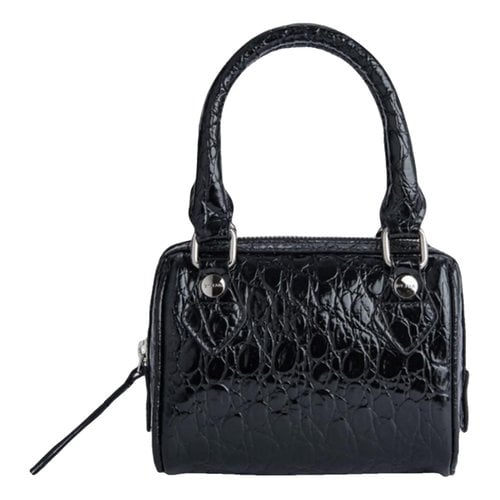 Pre-owned By Far Leather Handbag In Black