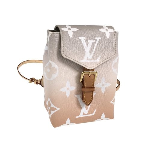 Pre-owned Louis Vuitton Cloth Backpack In Pink