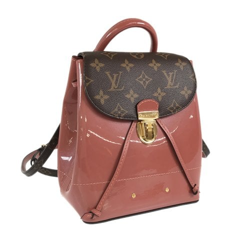 Pre-owned Louis Vuitton Leather Backpack In Pink