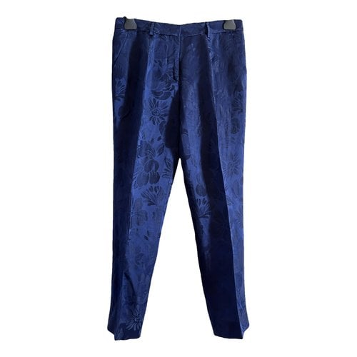 Pre-owned Etro Carot Pants In Blue