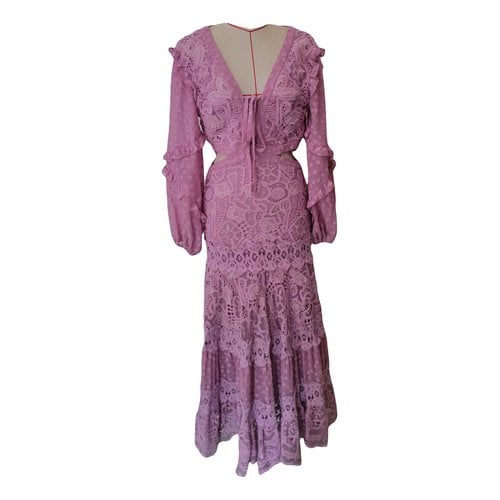 Pre-owned Alexis Maxi Dress In Pink