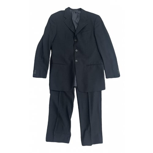 Pre-owned Armani Collezioni Wool Suit In Black