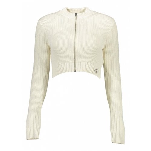 Pre-owned Calvin Klein Cardigan In White