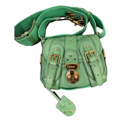 Pre-owned Chloé Leather Crossbody Bag In Green