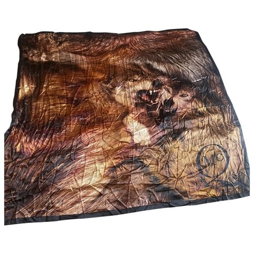 Pre-owned Mcq By Alexander Mcqueen Silk Scarf In Brown