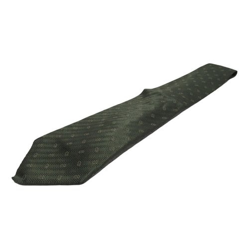 Pre-owned Dior Silk Tie In Green