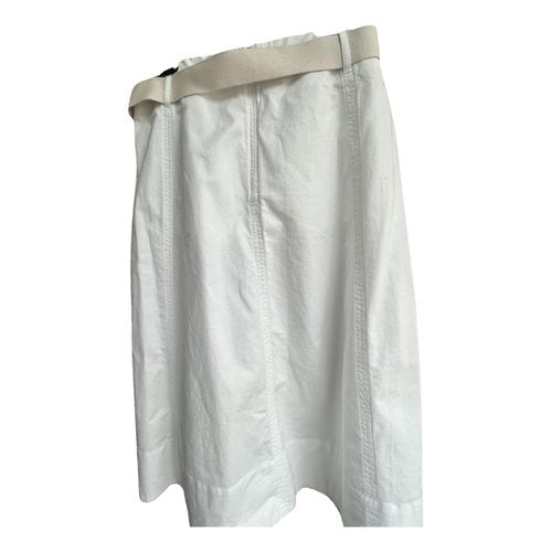 Pre-owned Marc O'polo Mid-length Skirt In White